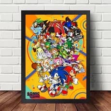 Quadro Decorativo Game Sonic 20x30cm