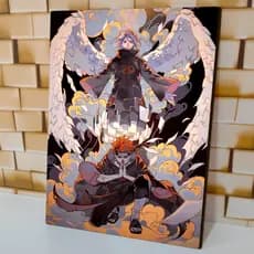 Quadro Decorativo Pain e Konan Akatuski Naruto 20x30cm