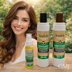Kit Engrossador Shampoo e condicionador Anatoly Antiqueda 2x300ml + Óleo Reparador Antiqueda Anatoly