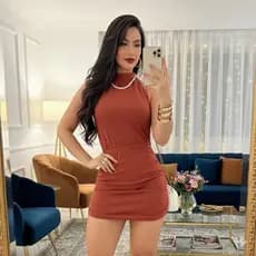 Vestido Feminino Curto Justo Regata em Crepe Deor Premium Elegante para Festa, Noite e Balada
