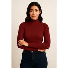 KIT 3 Blusas Feminina Manga Longa Cacharrel Confortável Básico Gola Alta