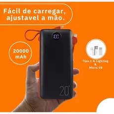 Carregador Portátil Turbo Power Bank 20000mah Original