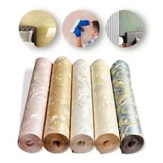 Papel de parede autoadesivo estilo europeu de luxo para sala e quarto