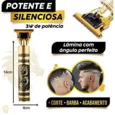 Máquina De Cortar Cabelo Fazer Barba Acabamento Dragão