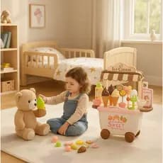Brinquedo de menino brinquedos femininos infantil Carrinho Sorvete Infantil Sorveteria dos Sonhos 40 Peças Educativo