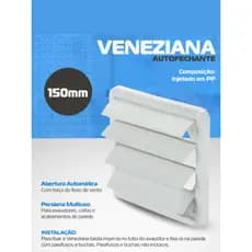 Veneziana Autofechante Para Exaustor 150mm Ventisol