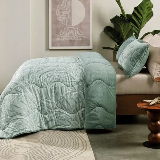 Edredom Dupla Face Queen Altenburg Plush Blend Comfort Leve e Quente Qualidade Premium