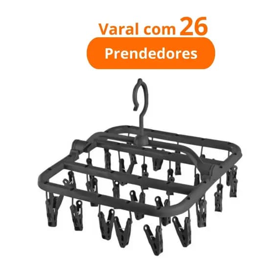 Varal Roupas intimas 26 Prendedores Resistente Dobrável