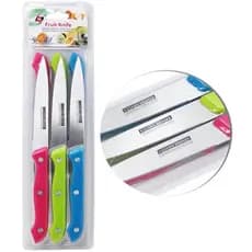 Faca Colorida De Inox Jogo Com Kit 6 Peças Para Processar Legumes, Frutas, Carne