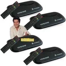 Kit 4x Receptor Vivensis VX10 Sathd Regional Nova Antena Parabólica Digital Sky Claro