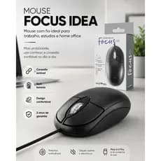 Mouse Vivensis Focus Idea Para PC Notebook Home Office Escritório USB