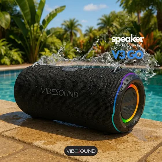 Caixa de Som Portátil Vivensis Vibe Sound V3 Go 50w Rms