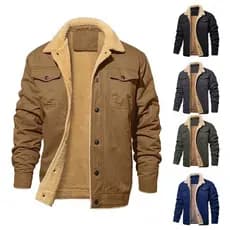Jaqueta Jeans Forrada Flanelada Luxo Casaco Inverno Peluciado masculino ou feminino blusa térmica inverno neve sherpa