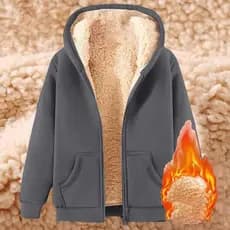Jaqueta Moleton Forrada Flanelada Pelucia Super Grossa Neve BLUSA GROSSA FRIO NEVE