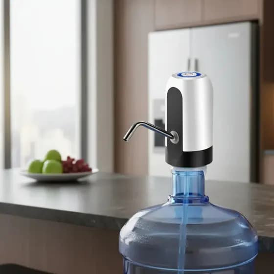 Bomba Elétrica Galão Água 20L Recarregável USB Automática Dispenser Portátil galão para acampamento escritório, clínica.
