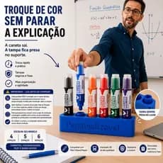 PORTA CANETAO MARCADOR QUADRO  BRANCO PERSONALIZADO | SUPORTE 3 4 5 6 CANETAS PILOT V-BOARD MASTER