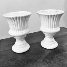 Par Vasos Decorativos Cerâmica Canelado Luxo Enfeite Mesa Casa Festa Aniversário Casamento Eventos .