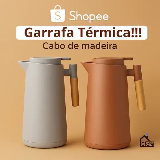 Garrafa Térmica Cafe 1L - Premium - Café Quente por Horas
