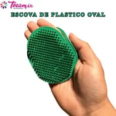 Escova Plástica Oval para cabelo barba Diamanty