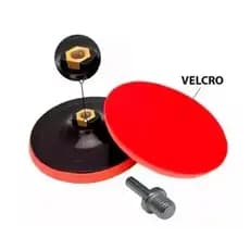 Suporte Prato 100mm 4 Polegadas Com Velcro Para Lixa Brilho D'agua E Seco Lixadeira/Esmerilhadeira