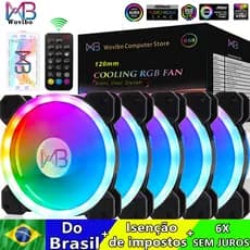120mm PC Computer Case Fan Cooling Cooler 6PIN RGB Led 12cm PWM Ventilador 5V ARGB Fans Aura