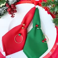 Kit 6 ou 12 Argola Porta Guardanapo Mesa Posta Natal