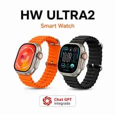 Smartwatch Chat GPT Integrado + Chamadas Bluetooth + Monitoramento de Saúde - HW ULTRA2