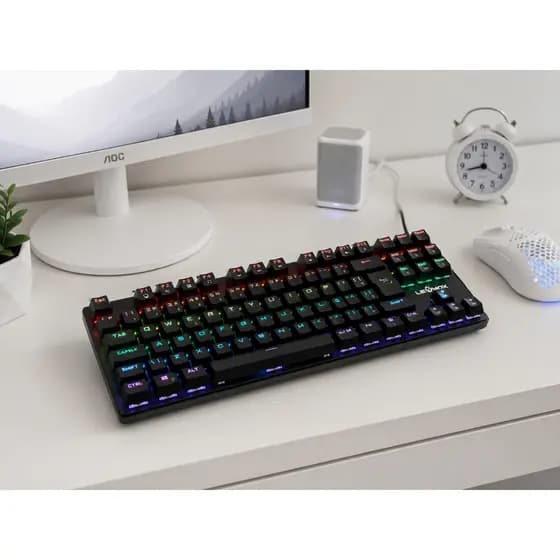 Teclado Mecânico Gamer 60% LEHMOX LEY-2080 RGB Switch Azul USB ABNT2 Compacto