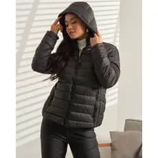 Bobojaco Jaqueta Puffer Feminina Moda Inverno Quentinha