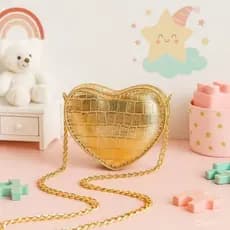 Bolsa Infantil Coração Menina Bolsinha Mini Bag Glitter