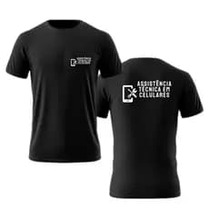 Camiseta Masculina Feminina Assistencia Tecnica Em Celulares Preta