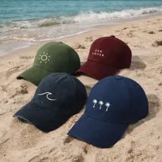 Bone Regulável Unissex Sol Mar Onda Sun Lover Coqueiros Tecido Premium Varias Cores
