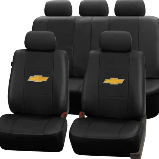 Jogo De Capa Para Banco Automotivo em Couro Carros Corsa Celta Prisma Onix Classic Com Logomarca GM