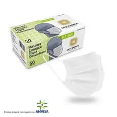Mascara Tripla Descartavel Descarpack Com Elastico 50 unidades