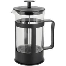 Cafeteira Prensa Francesa Preto Inox E Vidro, Cremeira E Cha Com Haste E Alça, Resistente, Suporta Altas E Baixas Temper