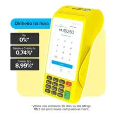 Maquininha Smart Pro 3 Tela Touch 4G Wi-Fi Com Impressora Térmica Leitor Original