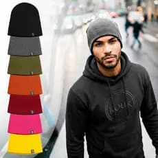 Gorro Touca Caida Canelada de Lã Unissex Adulto Justin Beanie Frio Quente Caidinha Inverno Estiloso