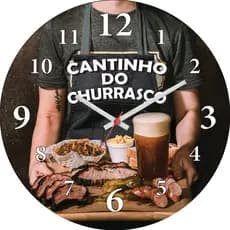 Relógio de Parede Disco de Vinil - Churrasco