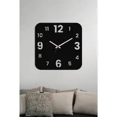 Relógio De Parede Preto Quadrado Grande 40cm Moderno Cozinha Sala Quarto Decorativo minimalista