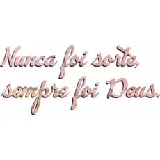 Espelho Decorativo Frase Nunca Foi Sorte Rosê Gold