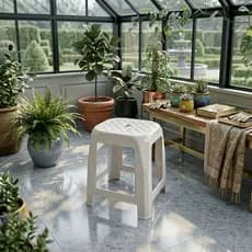 Banquinho Banqueta Resistente Plástico Festas Casa Jardim Empilhável Cozinha Eventos Áreas internas e Extermas