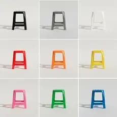 Banquinho Coloridos Multiuso Empilhável De Plástico Banqueta Resistente Casa Cozinha Festa Escola