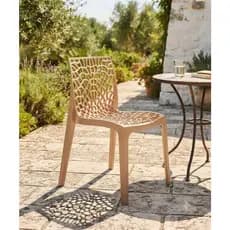 Cadeira Gruvyer Designer Moderno Ambiente Externo Interno Polipropileno Resistente Empilhável