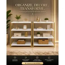 2 Estante Organizadora Multiuso Decoração Para sua Casa, Studio, Livros Expositor Lojas