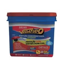 Impermeabilizante Vedatudo Tinta Emborrachada 4Kg para Telhados e Lajes Externos - Dryko