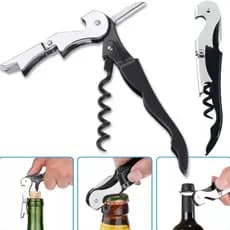 Saca Rolhas para Vinhos e Bebidas Aço Inox