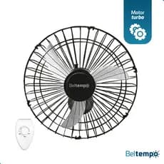 Ventilador Oscilante De Parede Flux5 Beltempo 50cm Bivolt Super Potente Silencioso Grade Em Aço Hélice Mais Resistente