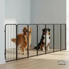 Cercado Portão Aramado Pet Segurança Portátil Dobrável 98cm Cachorro Móvel Criança