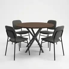 Pé de Mesa Palito Base de Mesa Reforçado Estilo Industrial Aço Preta para Mesa Quadrada ou Redonda