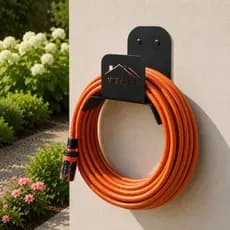 Suporte de Mangueira de Parede em Aço Reforçado Organizador para Jardim e Quintal